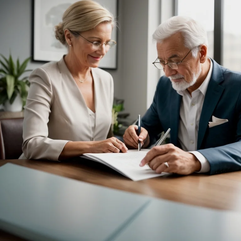 Senior receiving document assistance