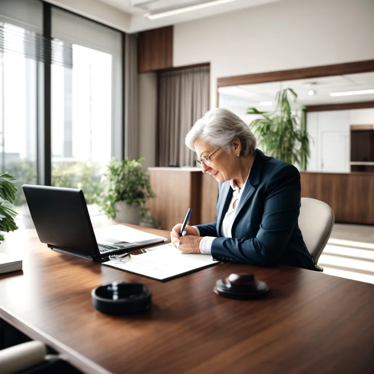 Notary seal on official document